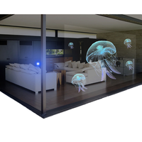 Film d'écran intelligent en tissu PET transparent 3D à projection arrière 16:9, mural et portable, garantie 1 an - Offre Spéciale