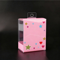 Boîte d'emballage en plastique transparent imprimé en PVC, boîte pliante en acétate, boîte d'emballage en vinyle transparent en PVC PET