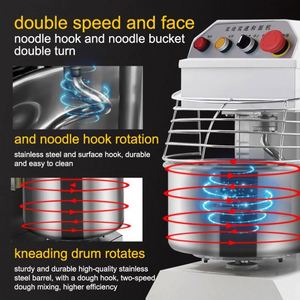 Automatic Two-speed Dough <b>Mixer</b> French <b>Bread</b> Dough <b>Mixer</b> Commercial <b>Bread</b> Flour <b>Mixer</b> Spiral Dough Machine - Product Image 4