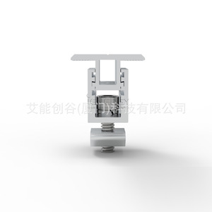 Conector de soporte de montaje solar, abrazadera ajustable de aluminio anodizado para sistema de paneles solares - Product Image 4