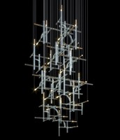 Projet Personnalisé de Décoration Éclairage en Verre Led de Lustre Pendentif Lumière Hall Hôtel Escalier Moderne en Verre de Murano 80 Pendentif Gratuit
