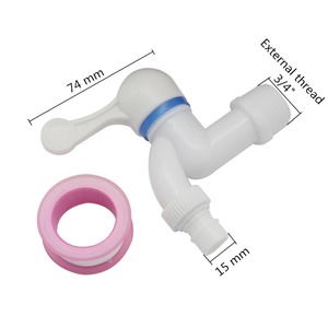 3/4 “1/2” 外螺纹水龙头塑料金属黄铜龙头水龙头密封胶带花园灌溉洗衣机水龙头 - Product Image 2