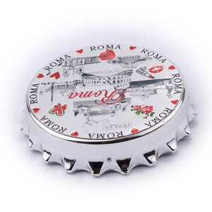 Souvenir personalizzato con magnete da frigo in metallo 3d a forma rotonda Roma per i paesi - Product Image 5