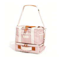 Sac de pique-nique OEM 2-en-1 détachable pour l'extérieur, grand sac de rangement pour pique-nique avec compartiment isotherme