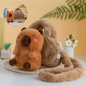 カピバラぬいぐるみぬいぐるみぬいぐるみビーバーぬいぐるみぬいぐるみハンドバッグ漫画ぬいぐるみ多目的 - Product Image 1