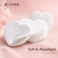 Tampons démaquillants jetables en coton pur à trois couches, en forme de cœur, pour un nettoyage facial en profondeur, à prix d'usine