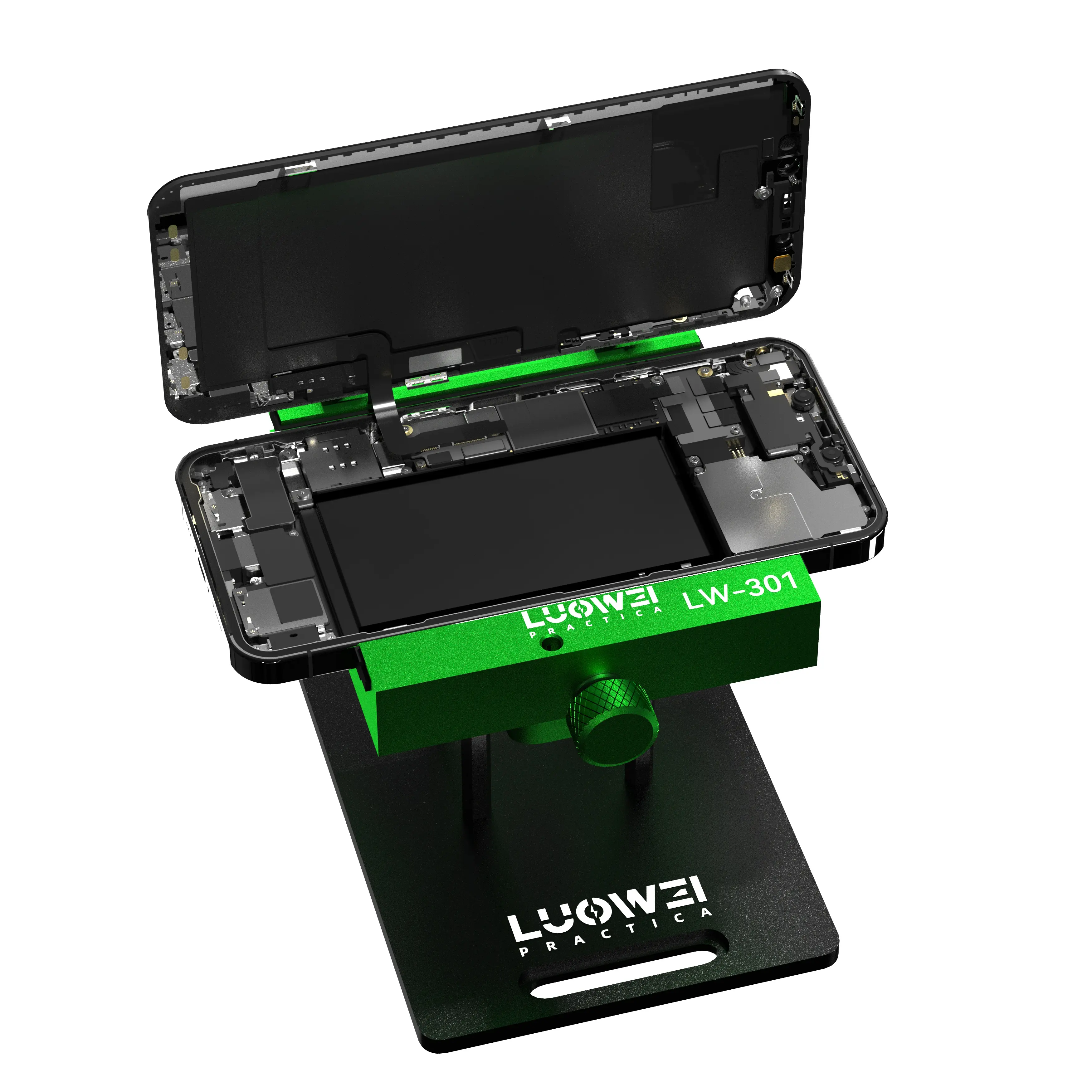 LUOWEI LW-301Pro 360 Liga De Alumínio Rotativa Fixação Clipe Universal Mobile Phone Repair Fixture Voltar Ferramenta De Remoção De Vidro