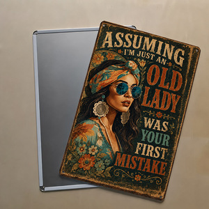 Targa in Metallo Vintage con Citazione Donna Audace, Decorazione Murale Boho, Insegna Retrò per Soggiorno e Camera da Letto - Product Image 3