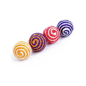 Juguetes Masticables de Sisal, Cuerda de Algodón a Rayas, Duraderos, Artículos para Mascotas de Interior, Tamaño Pequeño, Paquete de 10 - Product Image 1