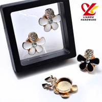 Boutons de manchette et boutons de col modernes en alliage incrustés de diamants personnalisés, lavables, accessoires DIY