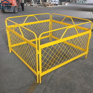 Có thể gập lại nhà máy bán hàng trực tiếp cửa cống bảo vệ đường sắt tạm thời hàng rào thép hàng rào cạnh bảo vệ vàng cửa cống bảo vệ đường sắt hàng rào - Product Image 3