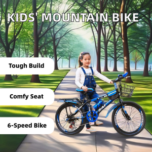 Vélo de montagne pour enfants 20/22/24 pouces en acier haute teneur en carbone, 6 vitesses, fourche en acier, frein à câble, roues d'apprentissage, pour garçons et filles - Product Image 3