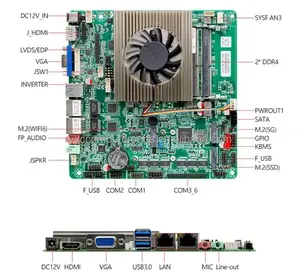Placa Base Mini-ITX I5-1135G7 I5-1155G7, CPU de 11.ª Generación, IPC SBC Integrado, Placa Base Ultradelgada con 6*COM 2*LAN PS/2 DC-12V DDR4 LVDS I - Product Image 4