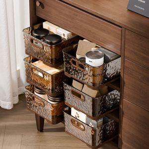 Handheld Plastic Storage <b>Baskets</b> Rectangle With Handle <b>Large</b> Size For Household Miscellaneous Item Storage Boxes - Product Image 1