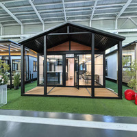 Maison conteneur extensible de 20 pieds au design rustique, bungalow modulaire, maison préfabriquée mobile en acier étanche avec 2 chambres