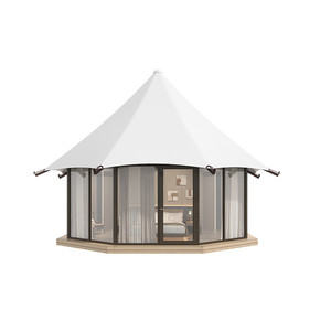 Carpa de Camping de Alta Calidad Personalizada para 6-10 Personas, de PVC Impermeable, para las Cuatro Estaciones, con Varillas de Acero Inoxidable, para Eventos y Glamping - Product Image 5