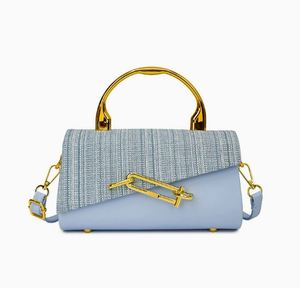 Bolso de mano informal con patrón geométrico para mujer a la moda. Bolso de Mano de Diseño Único para el Verano Hecho de material PU antirrobo - Product Image 3