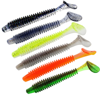 NOUVEAU Leurre de pêche vers 5cm 6cm 7cm, simulation de poisson à queue en T, appât de pêche à vis, leurre oscillant pour la pêche à la truite