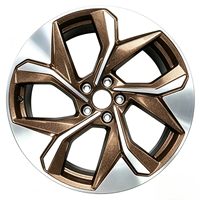 1 pièce Jante en alliage forgé 5 trous Noir brillant Face usinée Jante forgée personnalisée pour voiture 18-26 pouces pour modification de voiture de tourisme Y000