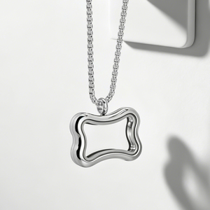 จี้สร้อยคอรูปกระดูกแบบเปิดได้ ทำจากสแตนเลสสตีล สำหรับใส่แก้วเก็บของที่ระลึกสำหรับสัตว์เลี้ยง เหมาะสำหรับคนรักสุนัข - Product Image 5