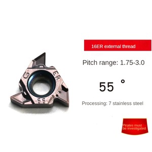 16ER/NR AG60 <span class=keywords><strong>AG55</strong></span> 22ER/NR N60 thép không gỉ hợp kim cứng chủ đề chuyển máy tiện công cụ CNC chủ đề chuyển hợp kim cứng chèn - Product Image 3