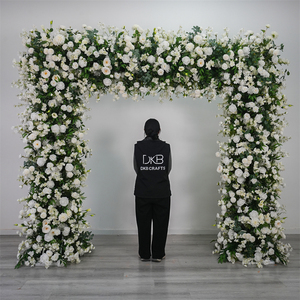 Nuevo producto: Arco de flores cuadrado blanco y verde para decoración de fondo de boda - Product Image 1