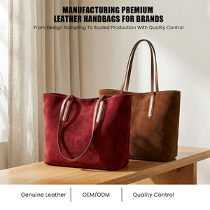 <span class=keywords><strong>Bolso</strong></span> Tote de Lujo en Gamuza y Cuero Genuino para Mujer, <span class=keywords><strong>Bolso</strong></span> de Hombro Extra Grande, Colección Premium de Diseñador - Product Image 1