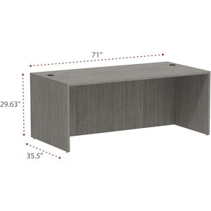 Coque de bureau droite Alera Valencia Series 71'' x 35,5'' x 29,63'' gris pour usage professionnel - Product Image 2