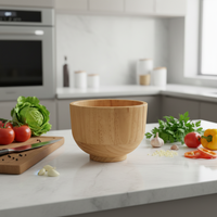 Bol à salade en bois frais de qualité supérieure, artisanal, écologique, pour salades, fruits, aliments, noix