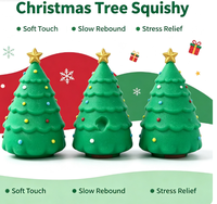 Jouet Squishy Arbre de Noël Anti-Stress Sensoriel à Presser, Décoration de Bureau Mignonne, Cadeau de Noël pour Enfants de 5 à 7 Ans