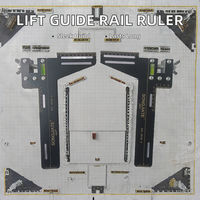 Orangeelevator Kit de rails de guidage et règle pour alignement d'ascenseurs industriels, Pièces de rechange métalliques pour ascenseurs