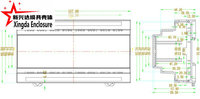 Boîtier transparent pour module de signalisation de canal, avec ventilation verticale, en plastique, pour rail DIN, sortie relais, module de mesure