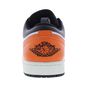 Chaussures Nike Air Jordan 1 Low en cuir pour hommes, style basket-ball, noir Starfish White Sail - Product Image 3