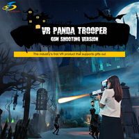 Machine de jeu de tir VR Panda Trooper à écran géant à pièces, version pistolet, pour les zones de jeu éducatives à domicile et en extérieur