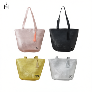 Borsa a Tracolla BOLSOS con Nappine a Forma di Lingotto d'Oro e d'Argento 45x30cm, Borsa da Donna alla Moda - Product Image 1