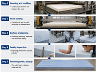Matelas orthopédique en mousse à mémoire de forme, confort moyen-ferme, compressé sous vide, pour appartement et chambre d'hôtes