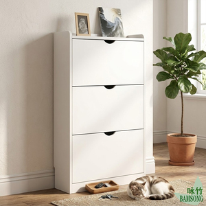 Zapatero Blanco Ajustable <span class=keywords><strong>para</strong></span> Sala de Estar, Diseño Ultrafino Abatible, Moderno y Sencillo, de Madera, <span class=keywords><strong>para</strong></span> Montar en la Pared - Product Image 4