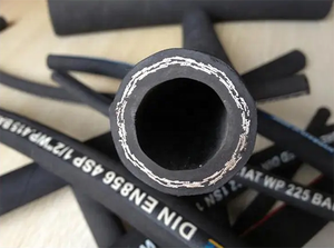 Vlamvertragende R2 hogedruk hydraulische slang SAE100 rubber 1 inch 2 1/2 inch 6000+PSI staaldraad gevlochten snijservice - Product Image 6