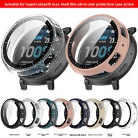 Étui de protection tout-en-un en TPU et verre trempé Amazfit Huami Active Max pour montre A2557