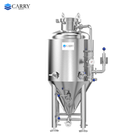 Cuve de Fermentation Conique 300L en Acier Inoxydable 304 de Haute Qualité avec Enveloppe à Cavités pour Équipement de Brassage de Bière, Récipient Sous Pression
