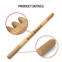 JOYLETUS 4 Pcs Alat Pijat Terapi Kayu untuk Penghilang Lemak Perut Kayu Lengkung
