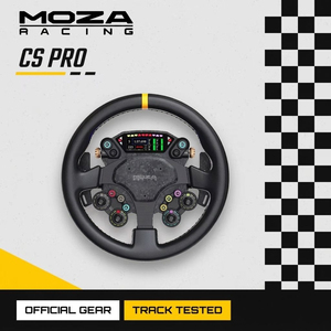 Moza Racing Cs Pro 325mm Round Steering Wheel 2.99 Inch Hd Display Forged Carbon Magnetic Paddles for <b>Pc</b> Cs Pro Welcome If You - Product Image 1