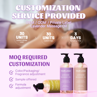 Huile de massage à la lavande végétale OEM/ODM, huiles naturelles, nutrition profonde, riches en antioxydants, qualité cosmétique, légère