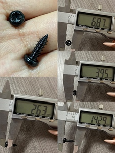 Viti Autofilettanti <span class=keywords><strong>PA4</strong></span>*12 in Acciaio con Testa a Brugola e Attacco Torx, Zincate Nere, a Sei Lobi per Assemblaggio di Precisione - Product Image 4