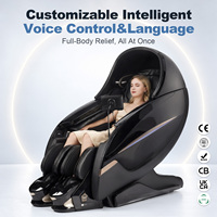 Fauteuil de massage chinois de luxe avec fonction dynamique d'inclinaison des pieds, ondes sonores et 24 programmes automatiques