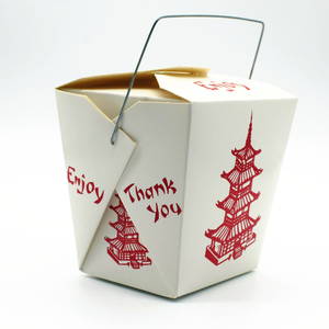 8OZ Ecológico para llevar Papel Kraft Ensalada Fideos <span class=keywords><strong>Pasta</strong></span> Caja de embalaje con la mano - Product Image 3