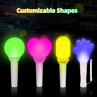 Bâtons lumineux LED en plastique écologiques, logo personnalisé, multicolores, boule lumineuse pour fête, concert Kpop, idole, ultra lumineux, contrôle par application à distance