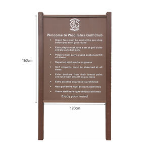 Panneau d'accueil personnalisé pour club de golf, format grand format 120x160cm, affichage de marque sur poteau - Product Image 2