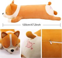 Haute qualité Kawaii mignon doux Corgi peluche chien oreiller étreignant Animal coussin PP coton remplissage maille doublure soulagement du Stress