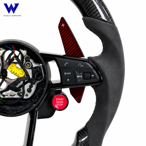 Volant personnalisé en fibre de carbone forgée et suède avec LED pour <span class=keywords><strong>Skoda</strong></span> Octavia RS <span class=keywords><strong>Scout</strong></span> Kodiaq Fabia Superb Scala Rapid 2014-2026 - Product Image 3